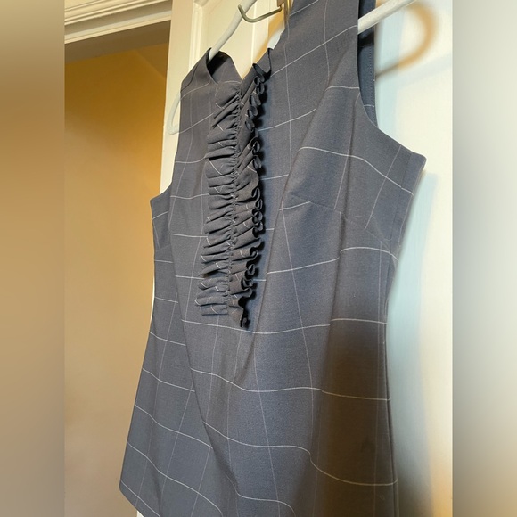 Banana Republic NWT Charcoal Checkered Blouse - Picture 5 of 14